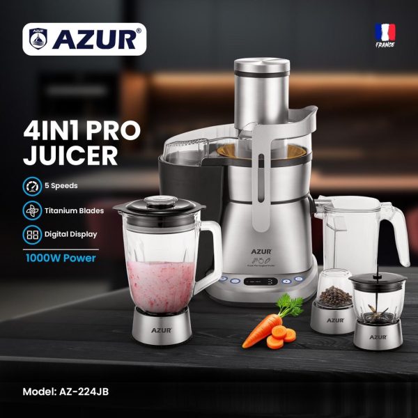 آبمیوه گیر چهار کاره آزور AZUR فرانسه مدل AZ-224
